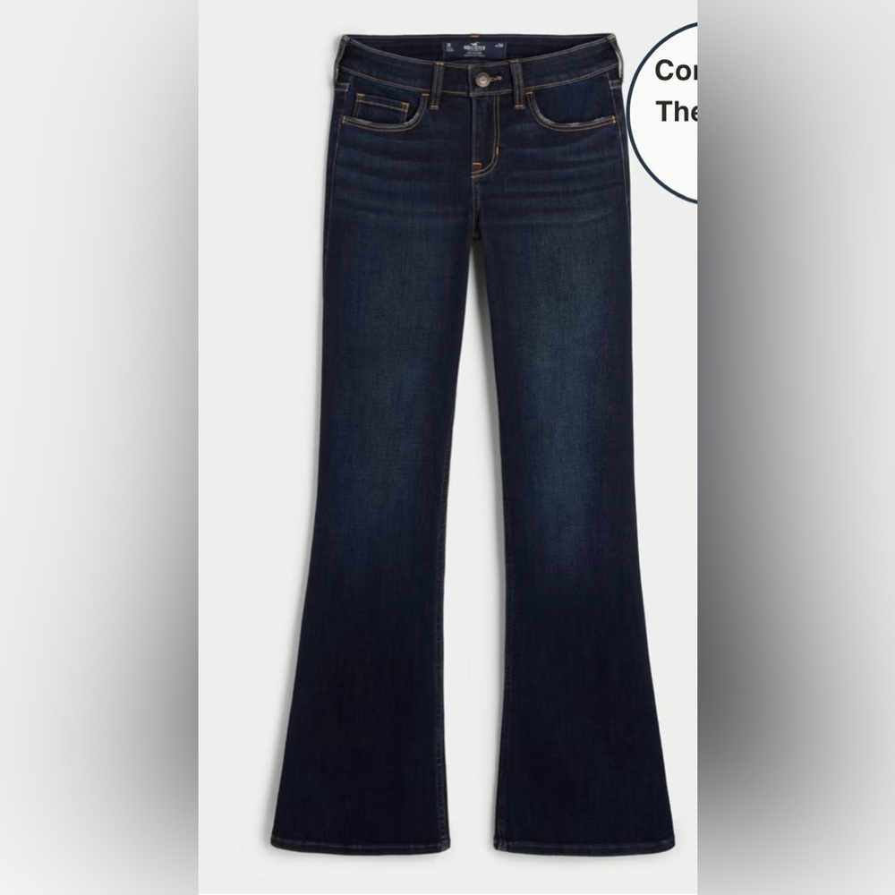 Hollister Women’s Low Rise size 1 Dark Wash Boot Cut Jeans New with tags Size 1